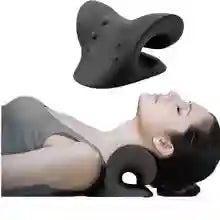 Cervical Neck Stretcher Pillow for Pain Relief and Spinal Alignment Massage Cushion black Tidesmit