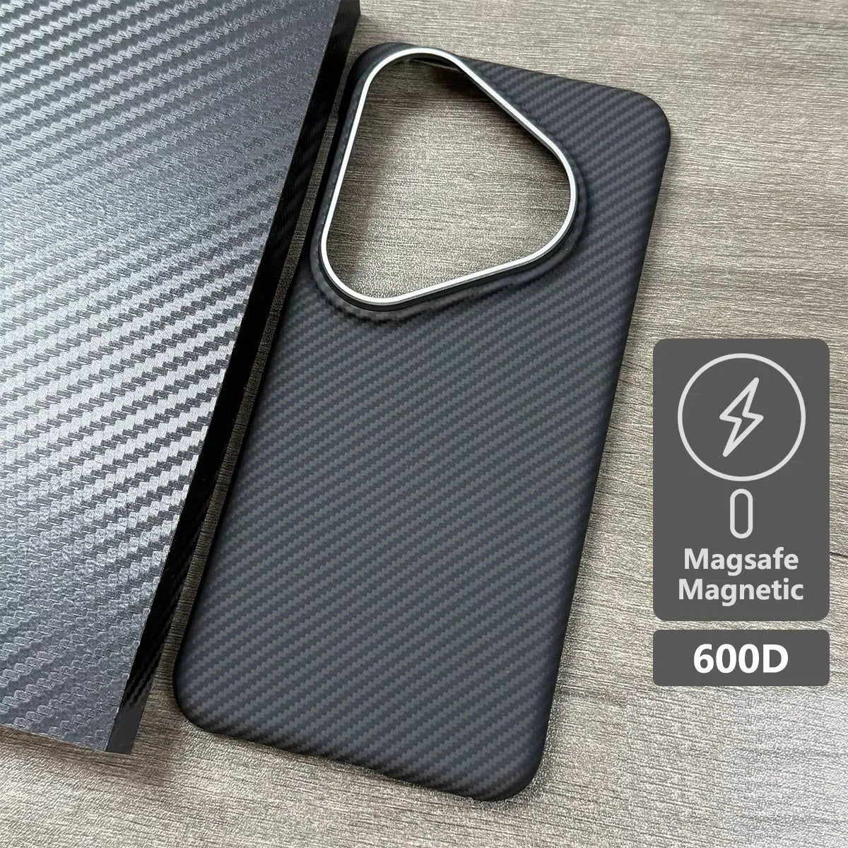 Carbon Fiber Huawei Pura 80 Ultra Case - Slim MagSafe Shock-Absorbing Cover 600D Mag Carbon Fiber Tidesmit