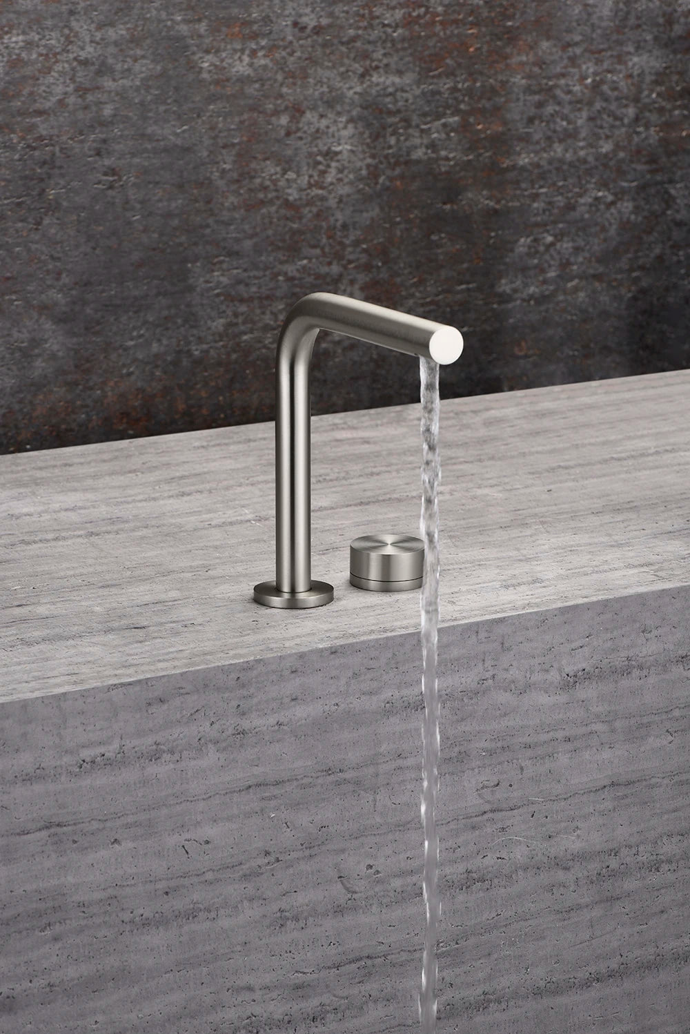 Brass 2 Hole Bathroom Basin Faucet Rotating Widespread Grey/Nickel/Chrome Hot & Cold Mixer Sink Tap for Bathroom