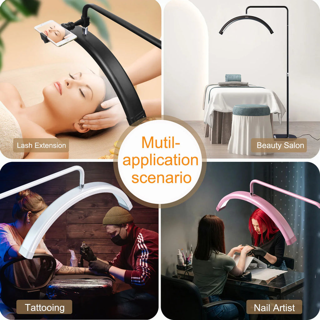 Half Moon Lash Light - 28 Inch Adjustable LED Beauty Lamp for Estheticians Tidesmit