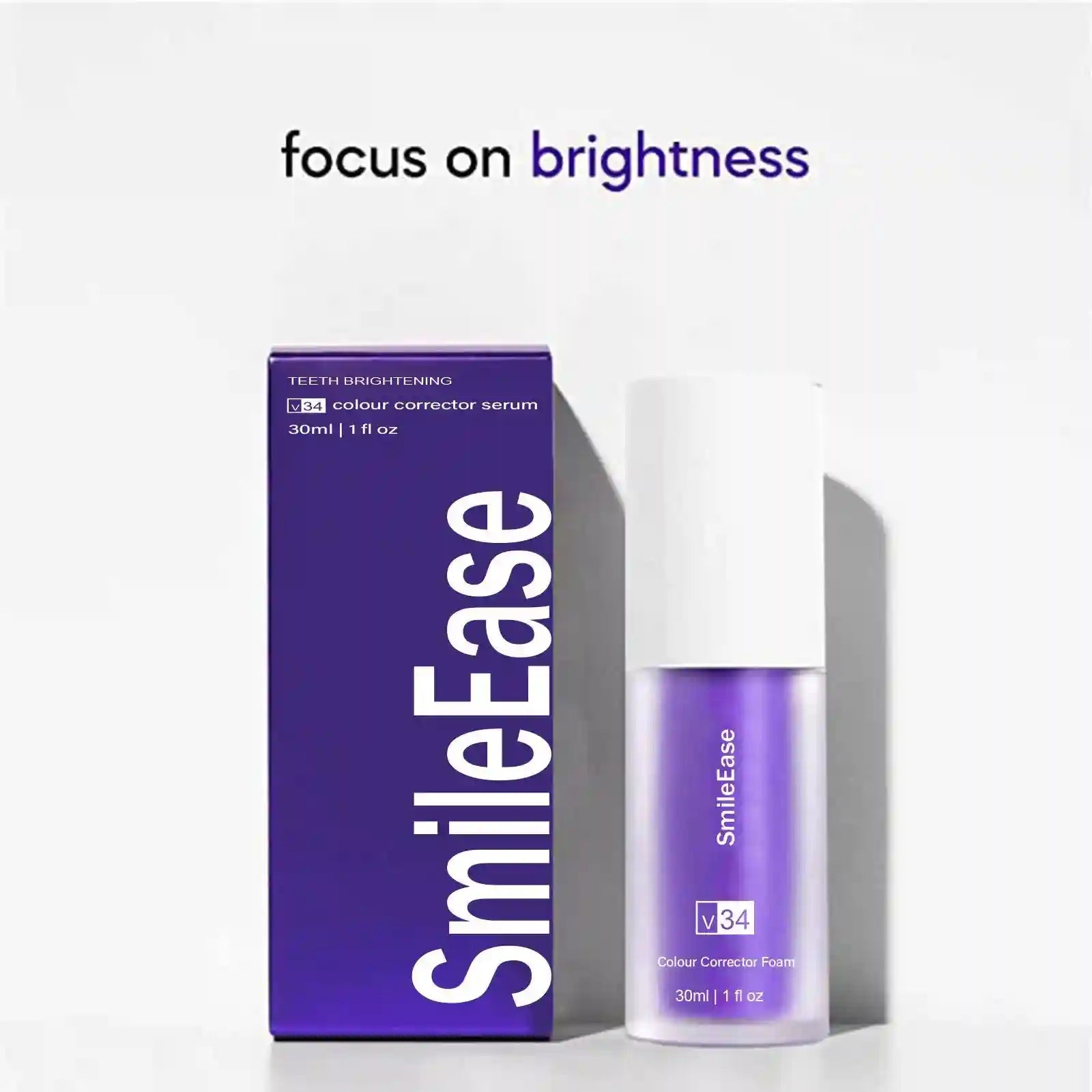 Tidesmit 45ml purple teeth whitening mousse for tartar removal and fresh breath oral hygiene care