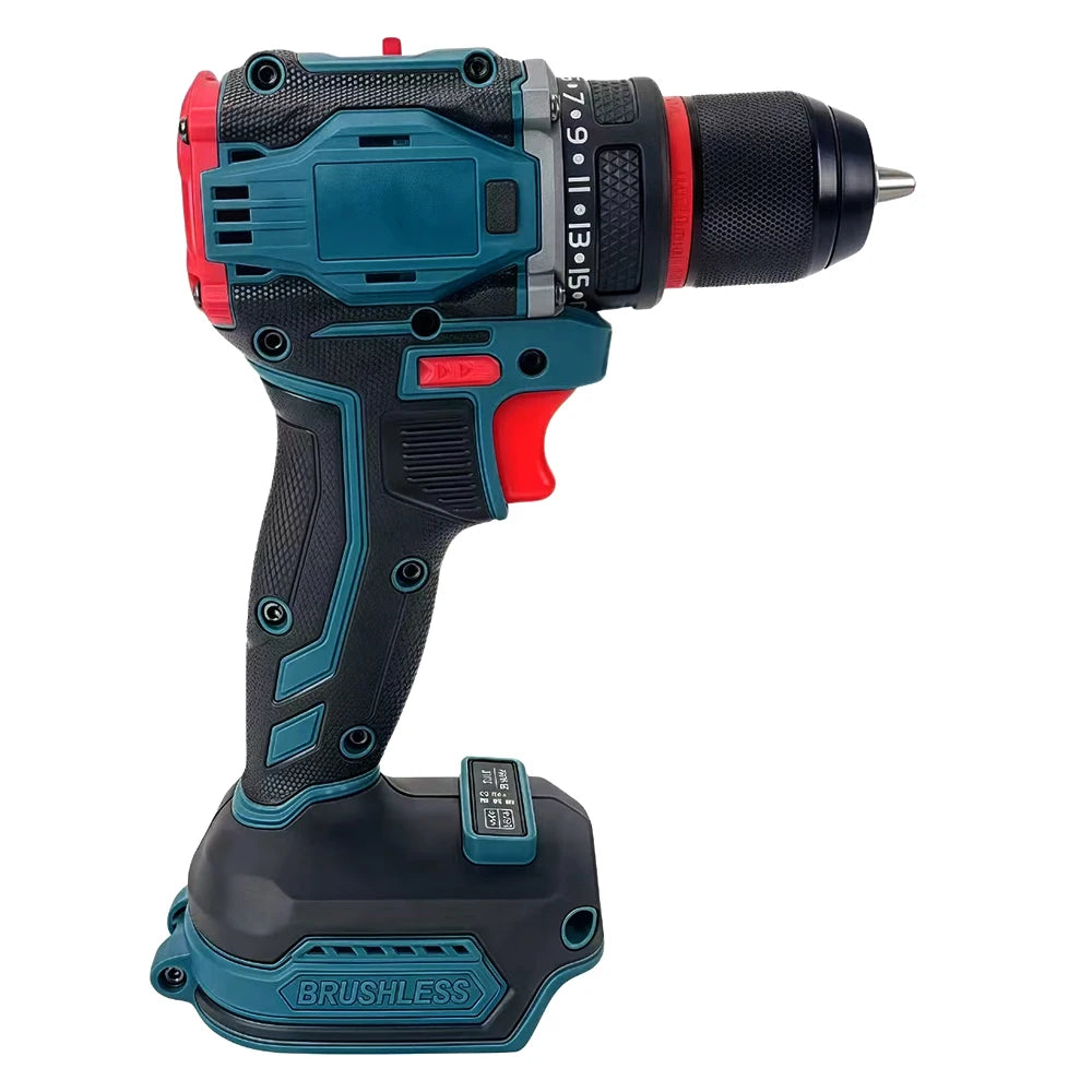 Podofo Household Multifunctional Cordless Power Drill Bare Unit, Portable Electric Screwdriver Driver With 21 Position Clutch Torque Adjustment, LED Light Compact Lightweight DIY Tool For Wood Plastic Ceramic Metal Drilling &