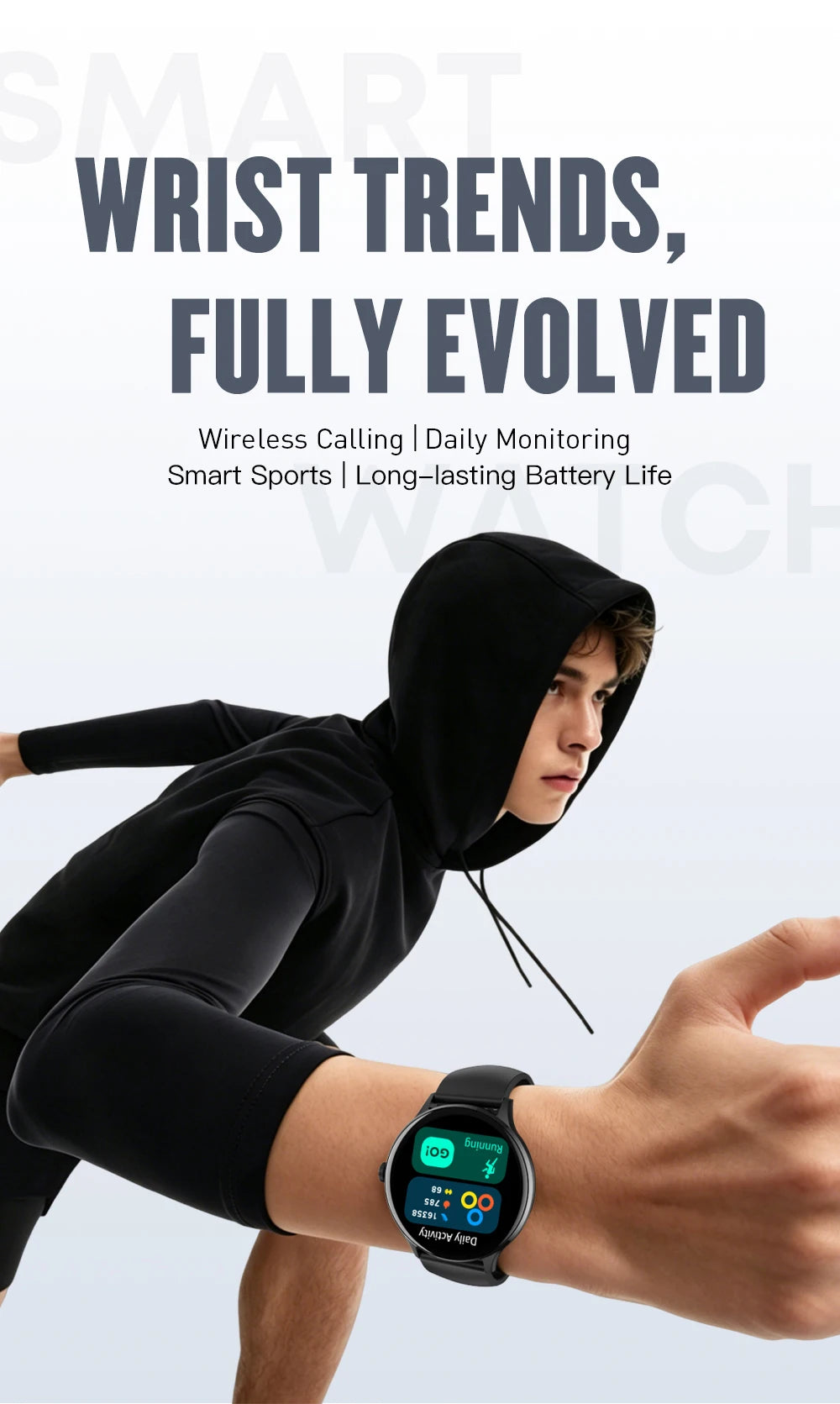 LIGE 1.26" HD Smart Watch 24/7 Health Monitoring Bluetooth Call 123+ Sports Modes IP68 Waterproof Sleep Tracker for Android iOS