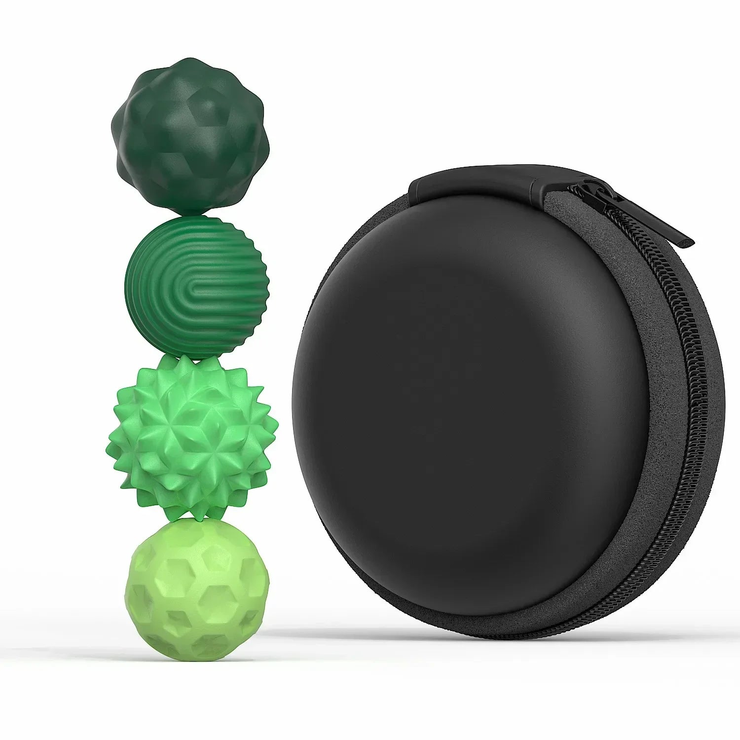 Magnetic Massage Balls for Hand Therapy - Portable Stress Relief Set Relaxation Treatment 4PCS Green Tidesmit