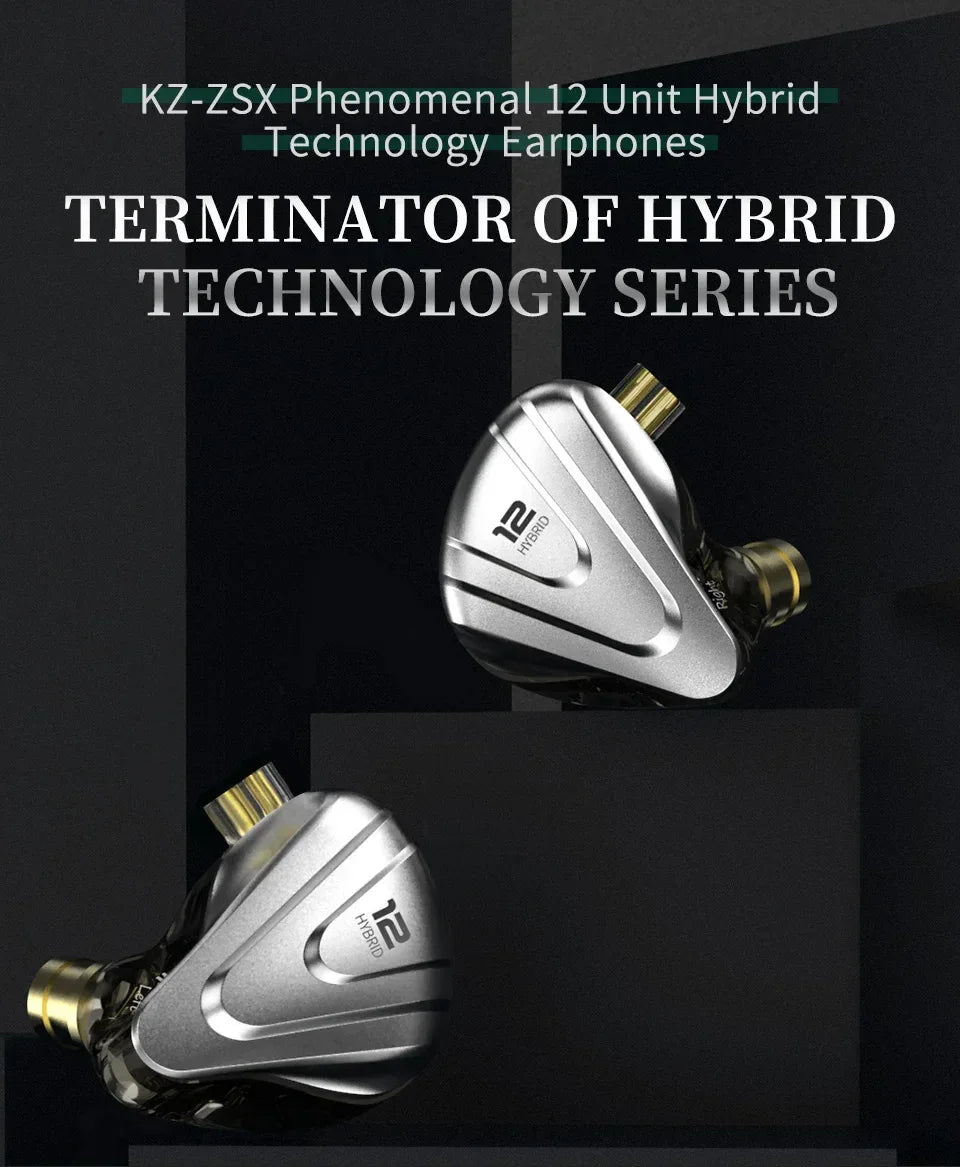 KZ ZSX 12-Driver Hybrid In-Ear Monitors by Tidesmit Tidesmit