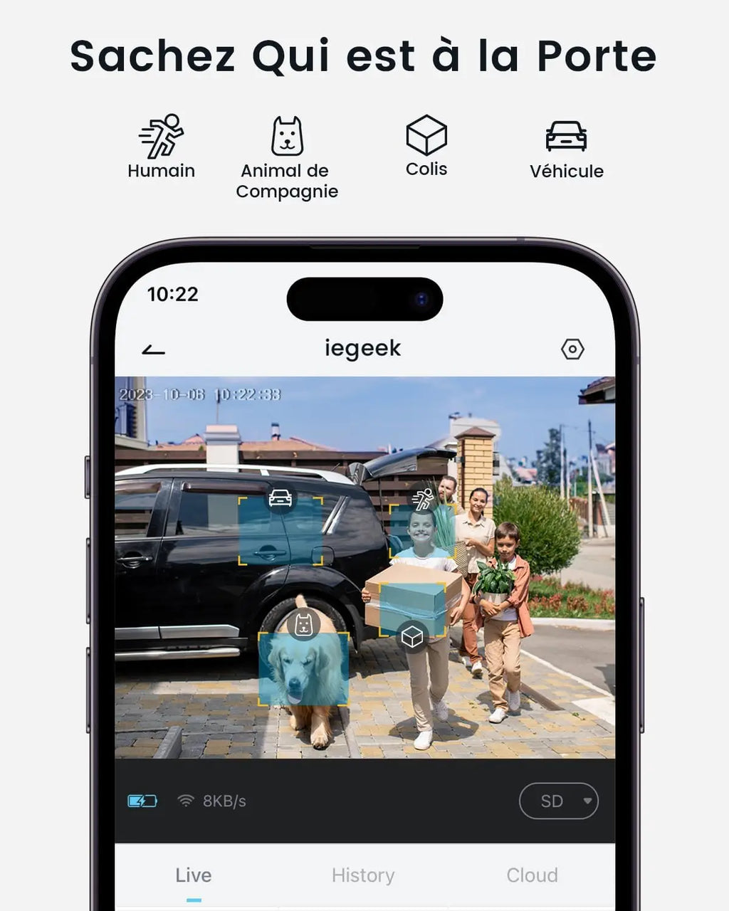 ieGeek Wireless Doorbell with Camera, 2K  Waterproof IP66, No Monthly Fees,  Two-Way Audio, Human PIR Detection,2.4G WiFi