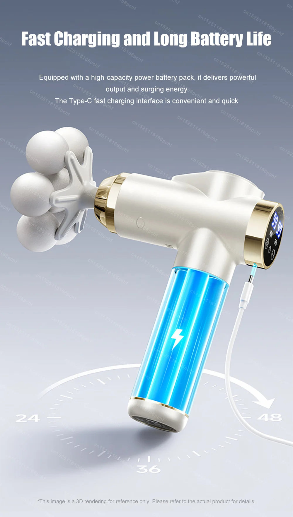 Tidesmit Electric Massage Gun | 99 Levels | Deep Tissue Recovery Fascia Gun Tidesmit