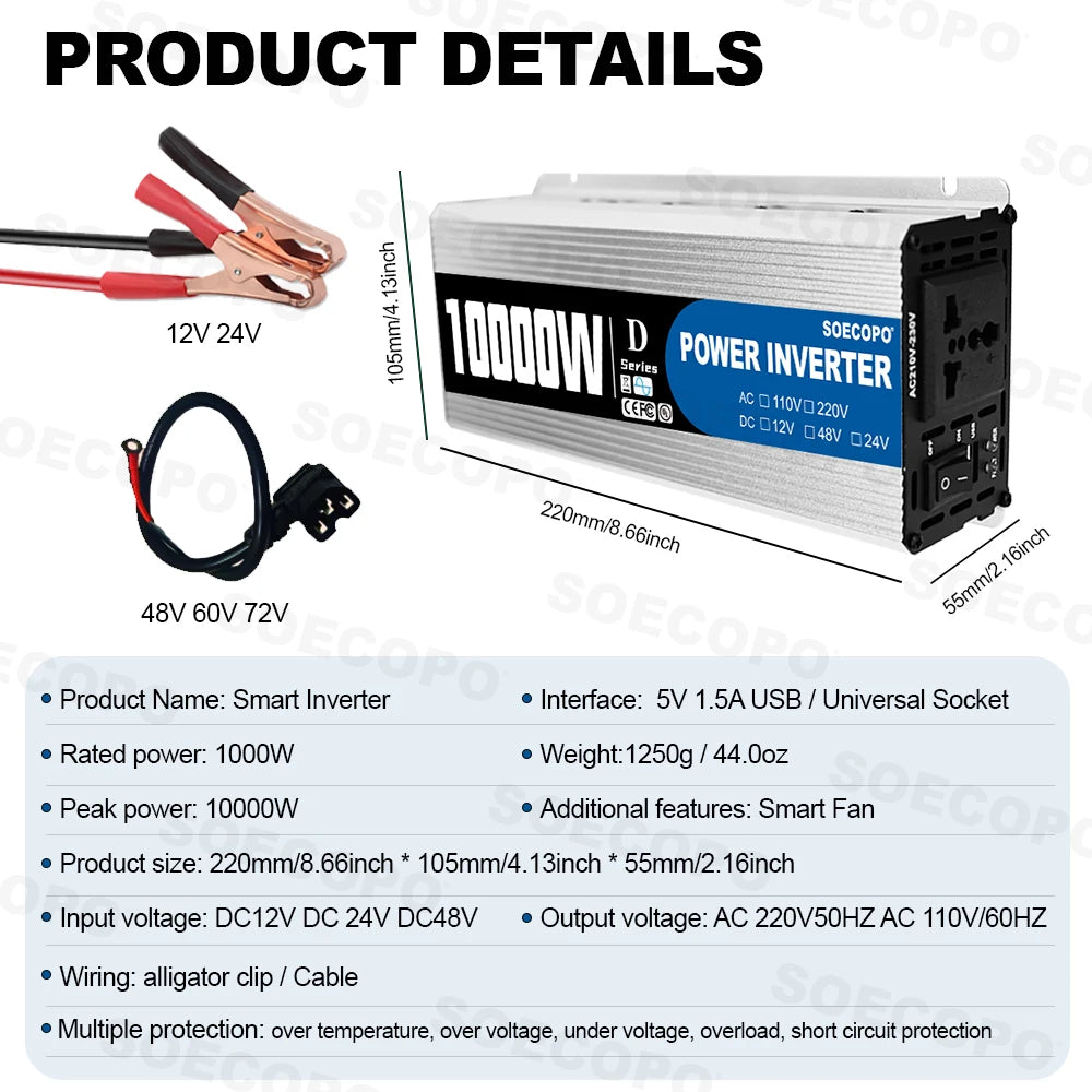 Cheaper Option 10000W Peak Solar System Kit 800W Panel 100A Controller 12V 220V Inverter Generator for power bank Radio Use lawn