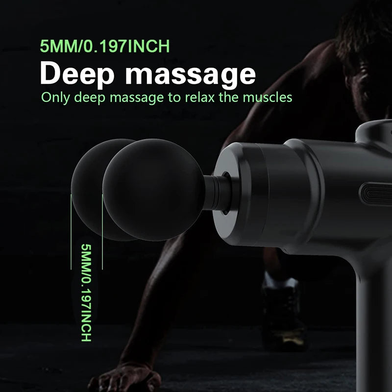 Deep Tissue Massage Gun - 8 Head Rechargeable Muscle Relief Device Back Massage Instrument Tidesmit