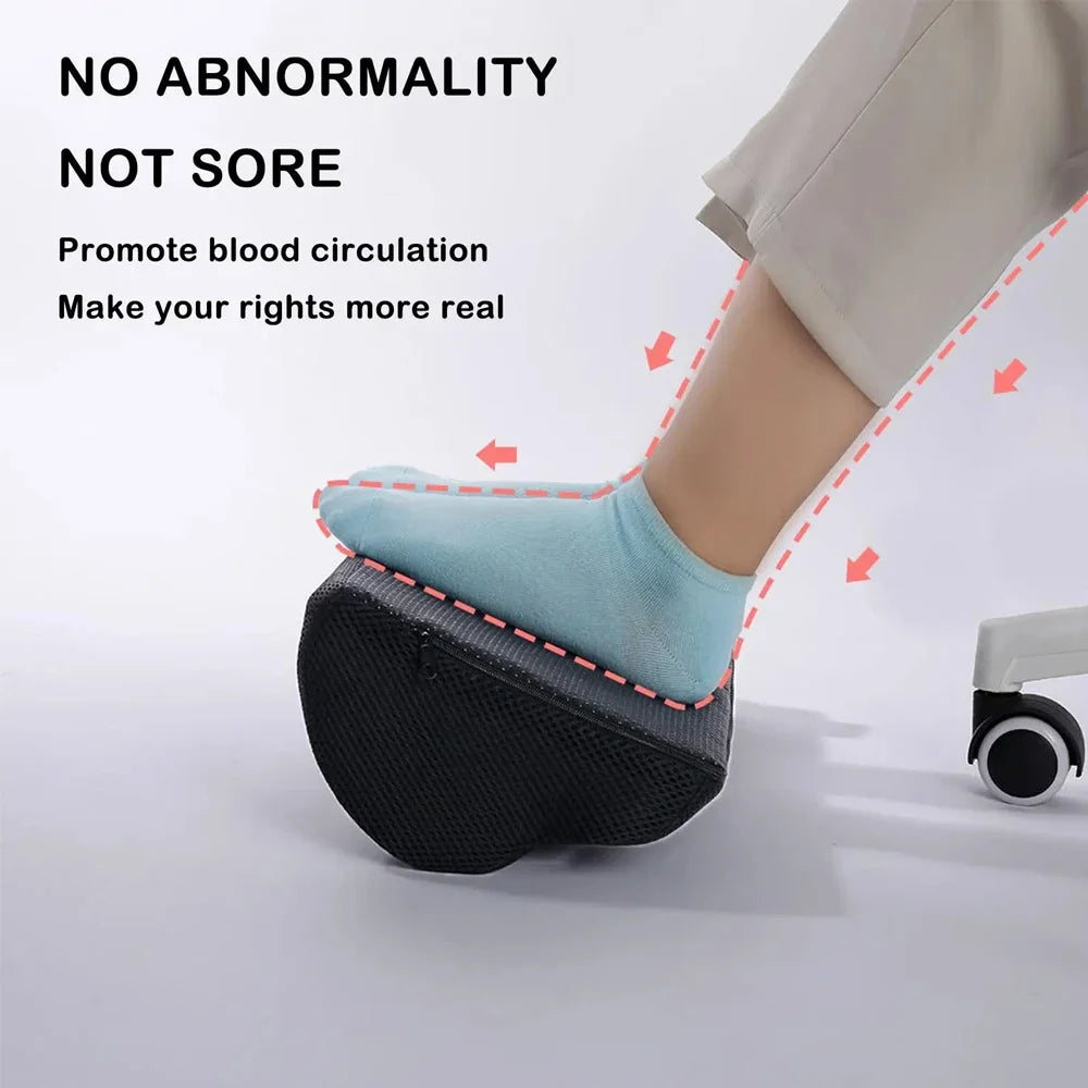 Memory Foam Under Desk Foot Rest - Ergonomic Support with Washable Cover Body Shaping Massage Equipment Tidesmit