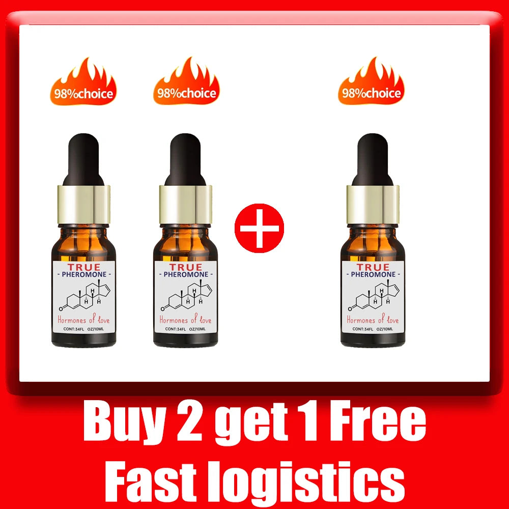 Pheromone Oil for Men - Long-Lasting Scent for Natural Attraction Scrubs Treatments 3PCS Tidesmit