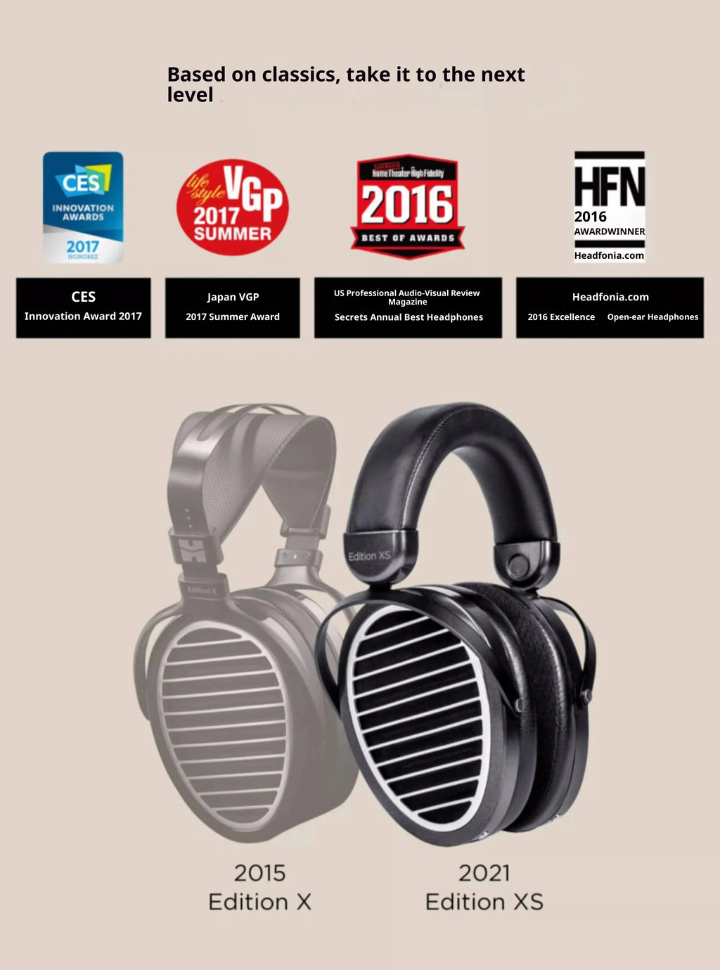HIFIMAN Edition XS Open-Back Planar Magnetic Headphones - Black Tidesmit