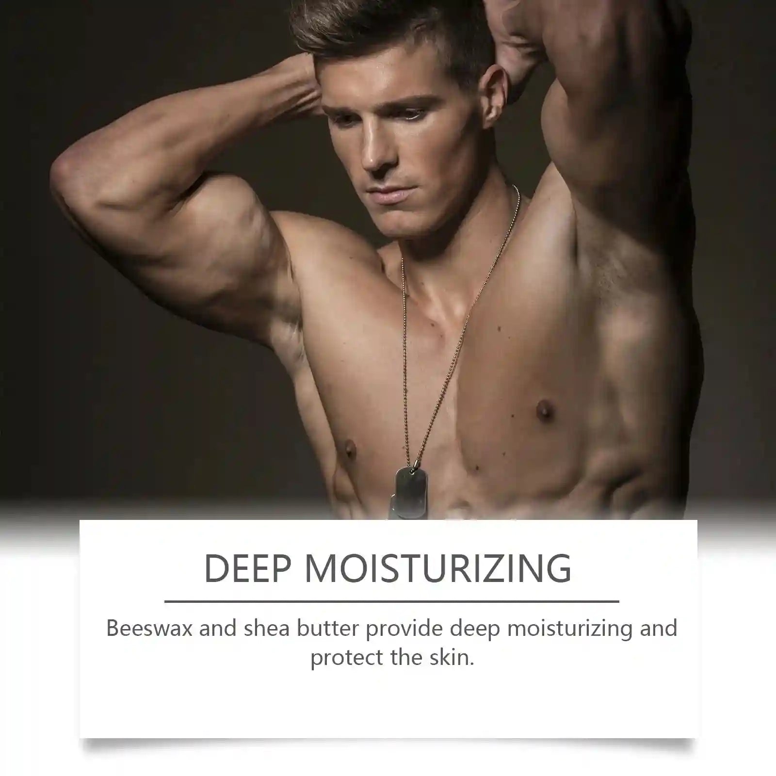 Natural woody floral solid perfume balm for men. Long-lasting pocket deodorant with beeswax and shea butter.