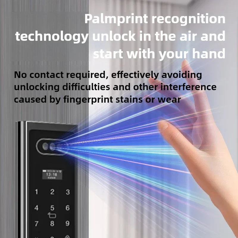 Outdoor Lock with Surveillance Camera Home Automatic Smart Door Lock 3d Facial Recognition Fingerprint Password