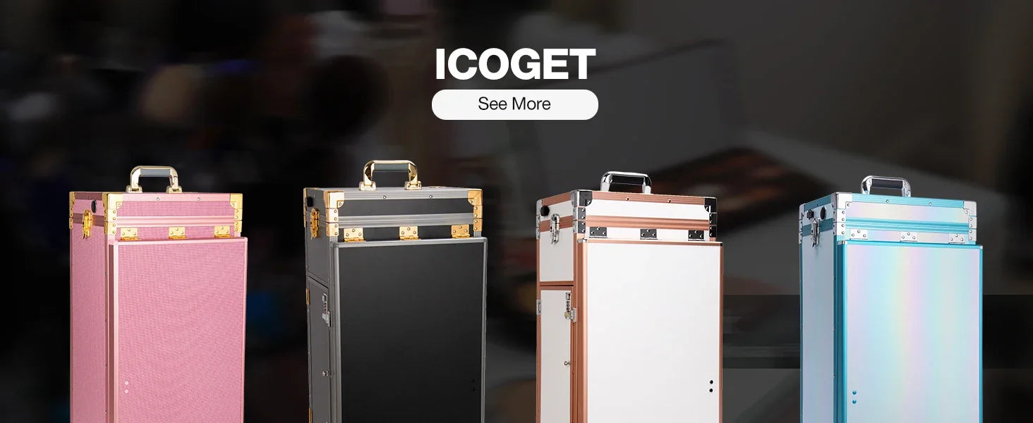 Rolling Manicure Table | Foldable Makeup Train Case - Tidesmit Massage Chairs Tidesmit