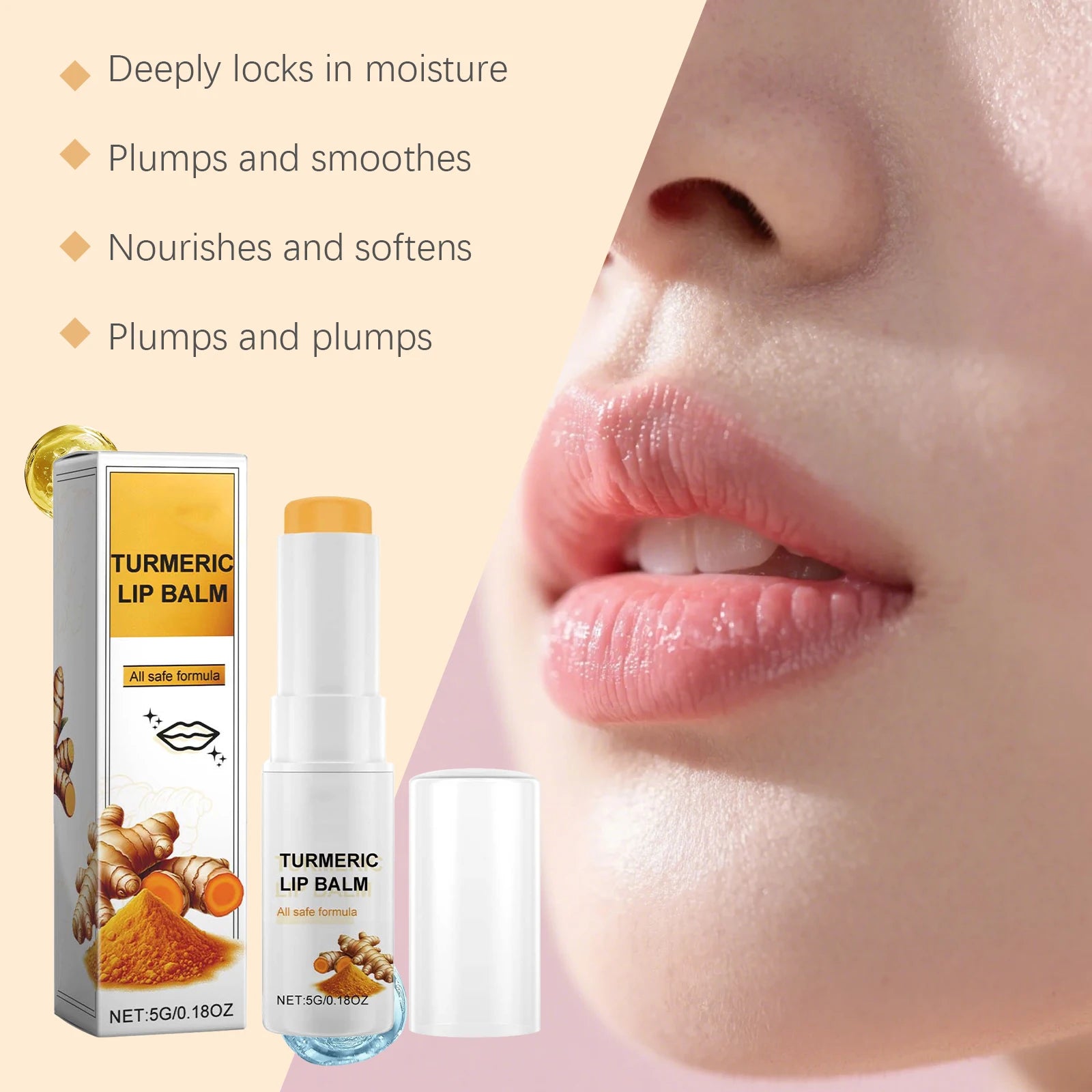 Turmeric Lip Balm – Intensive Moisturizing Lip Treatment (5g) Lip Care Tidesmit