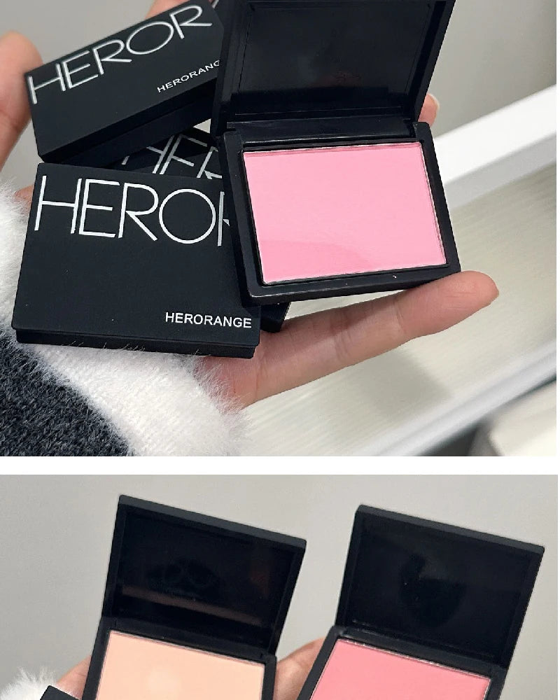 Tidesmit monochrome matte blusher palette texture close-up showing soft silky nude powder for natural cheek makeup