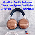 Closed Back Headphones 80mm Coaxial Driver Studio Monitor Default Title Tidesmit