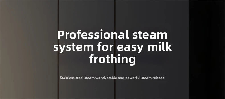 Espresso machine professional stainless steel steam wand for easy milk frothing with powerful steam release.