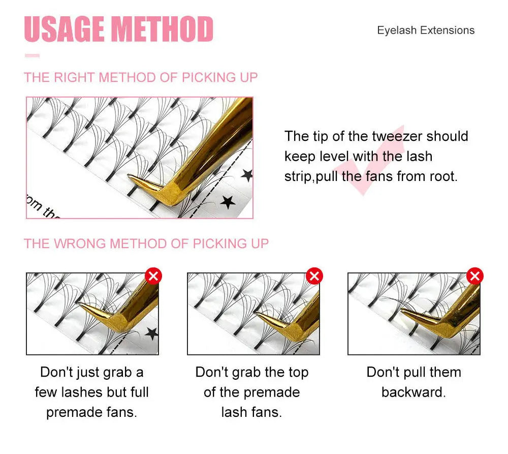 Russian Volume Eyelash Extensions 5D-6D | Matte Soft False Lashes False Eyelashes Tidesmit