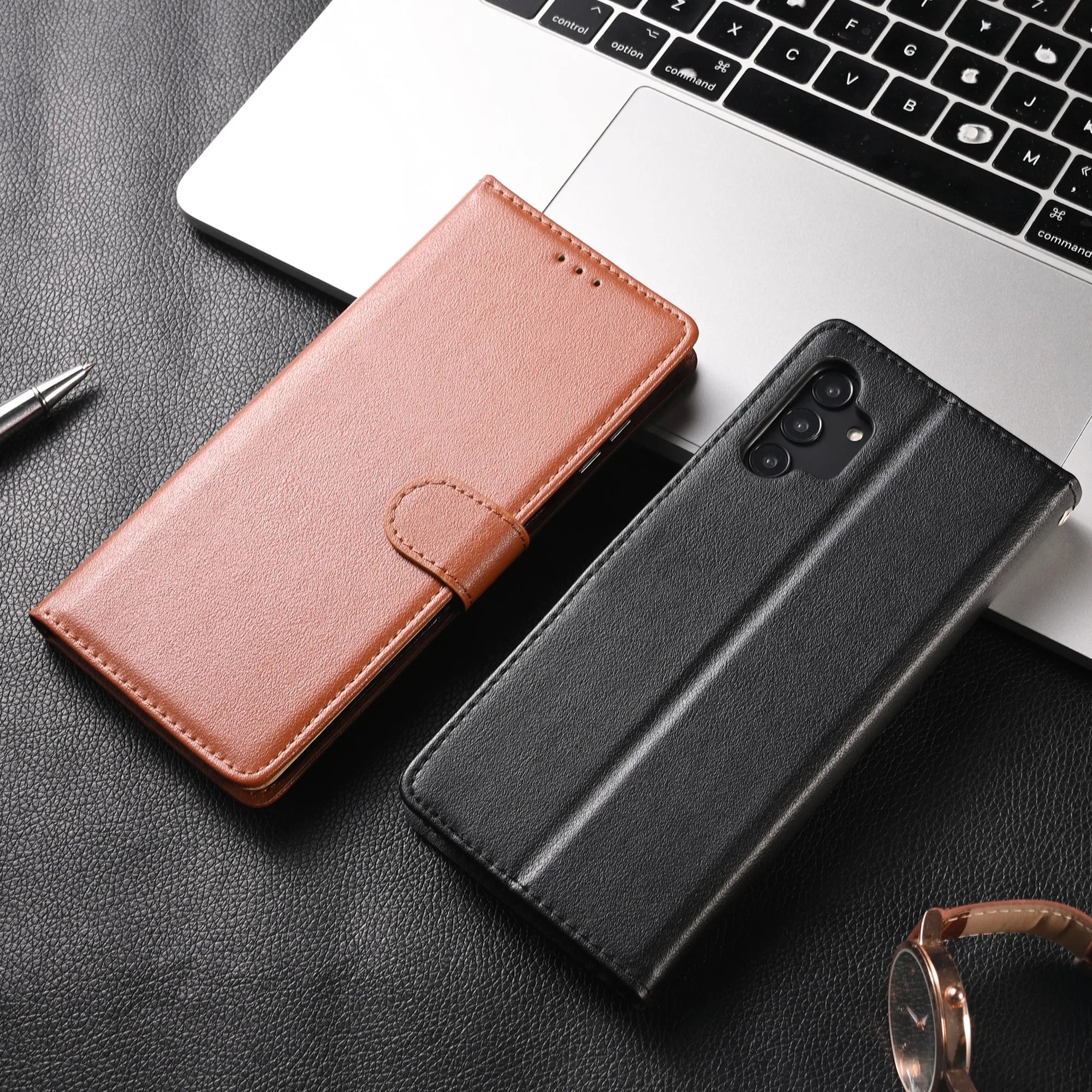 Flip Wallet Case for Xiaomi Redmi and Poco with Wrist Strap Tidesmit