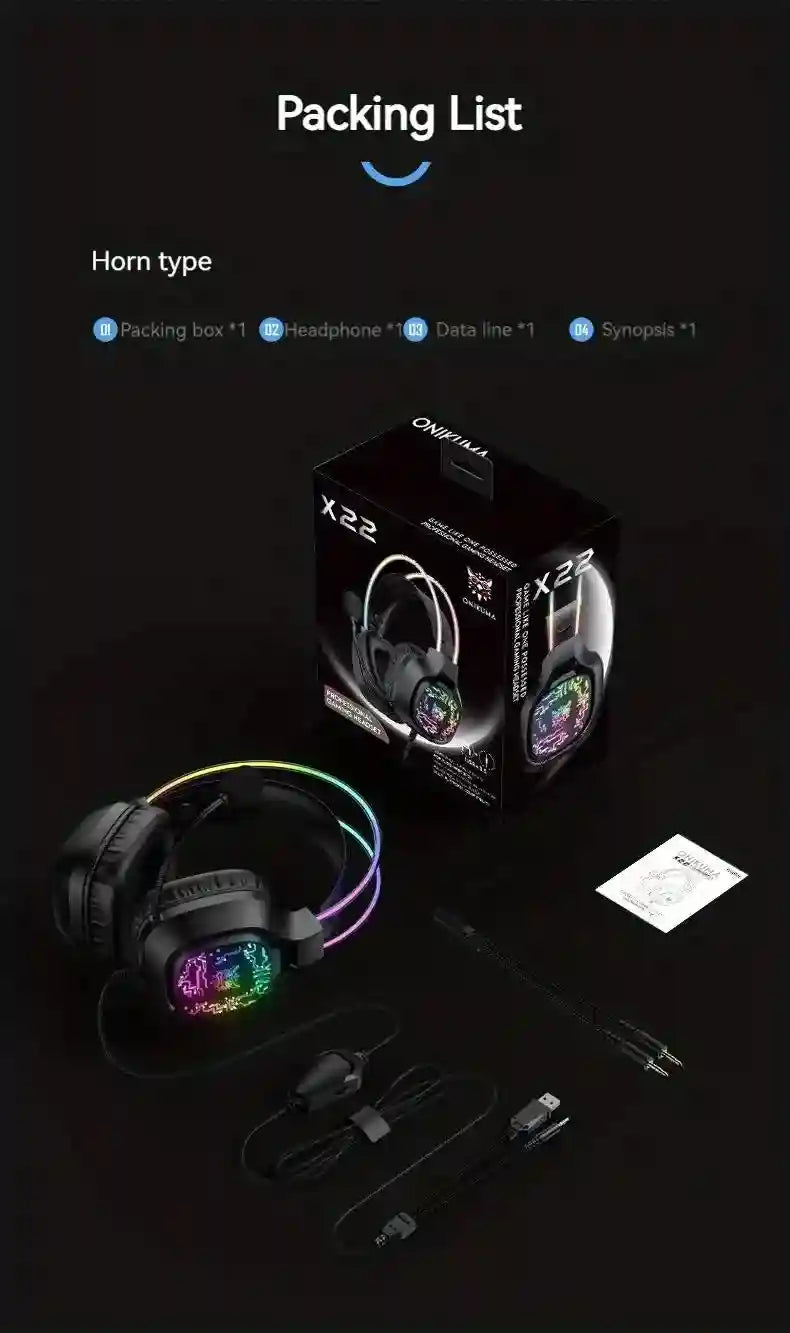 Gaming Headset with Noise-Canceling Mic - Over-Ear PC Audio Tidesmit