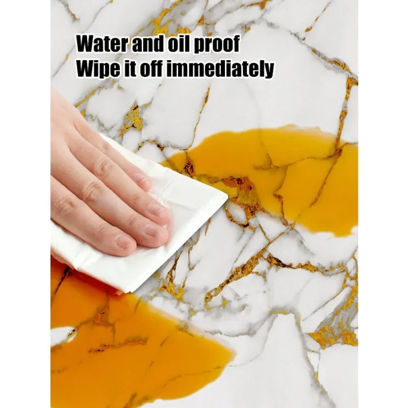 10-40PCS Imitation Marble 3D Ceramic Tile Wall Renovation Decoration Sticker Waterproof Self-adhesive Home Floor Sticker
