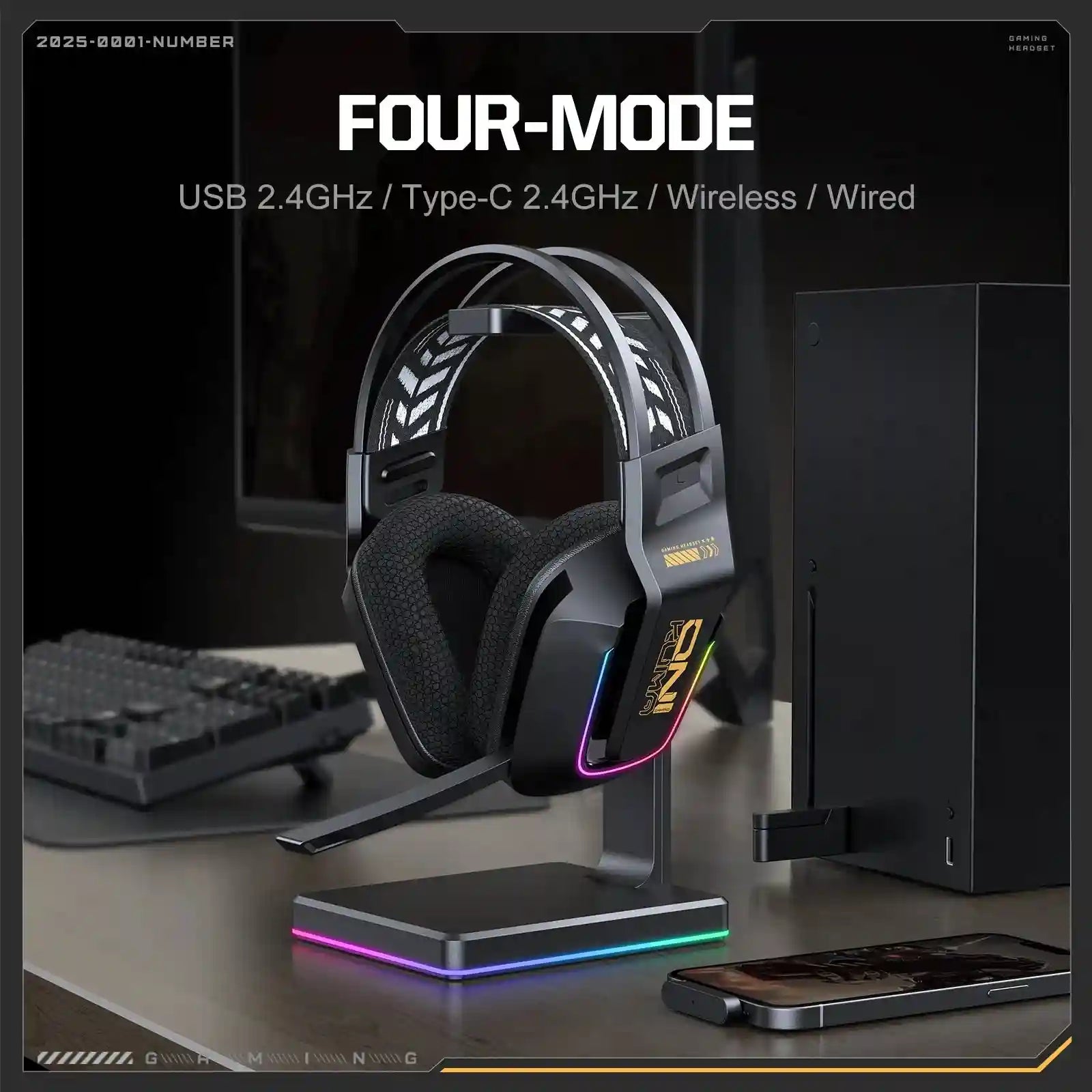 Tidesmit GT828 Wireless Gaming Headset with Low Latency Audio Tidesmit