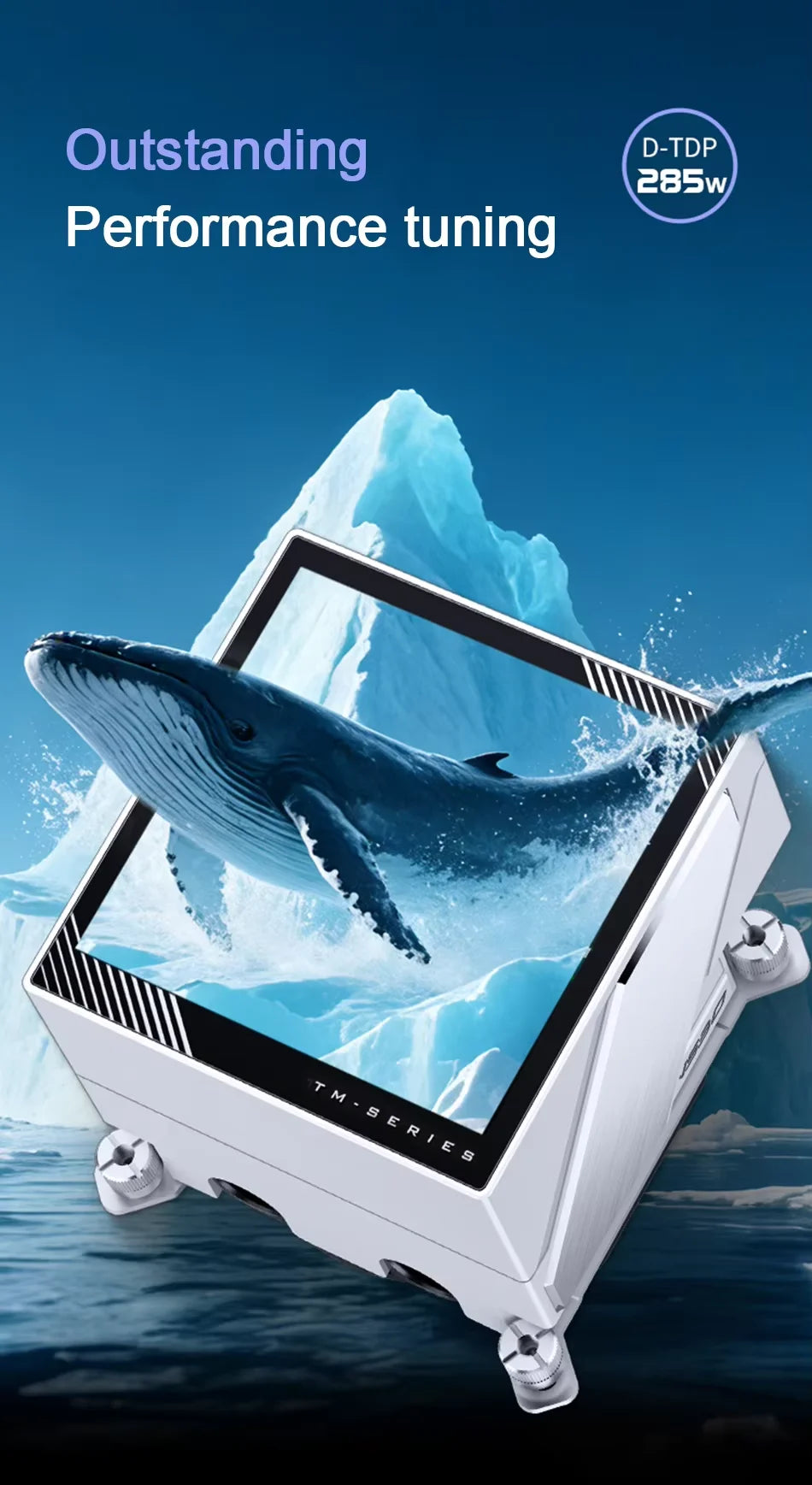 Jonsbo TM-280/TM-360 Integrated Water Cooling Radiator 3.95-inch Screen ARGB Lighting Effect Desktop Computer Case Water Cooling