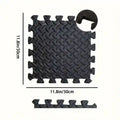 Interlocking Gym Flooring Mats 12Pcs EVA Foam Exercise Tile Set Back Massage Instrument black 12Pcs Tidesmit