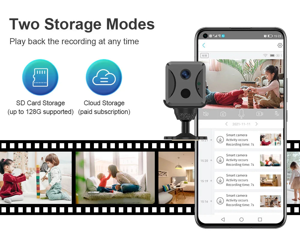 LS VISION Ubox Mini 4G Security Camera SIM Card or Wifi  HD Surveillance Camera 3800mAh Battery Low Power Voice Intercom CCTV
