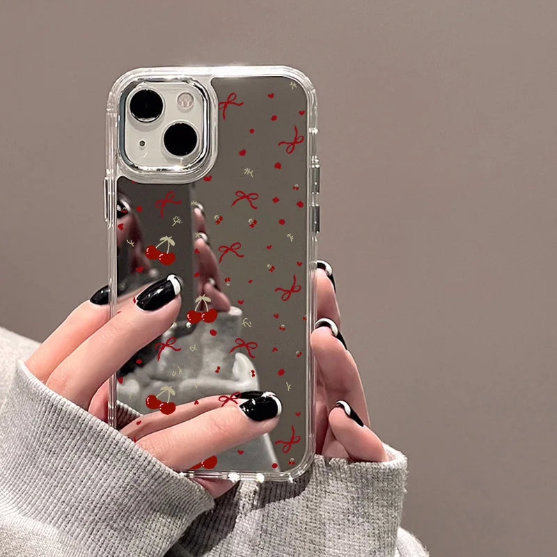 Mirror Phone Case for iPhone 16 Pro Max - Shock-Absorbing Blue Silver Finish SMTWQ061007 Tidesmit