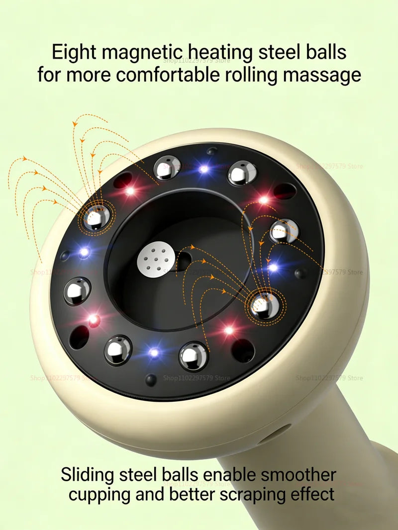 Portable Electric Massager with Heat Therapy | Tidesmit Light Yellow Body Shaping Massage Equipment Tidesmit