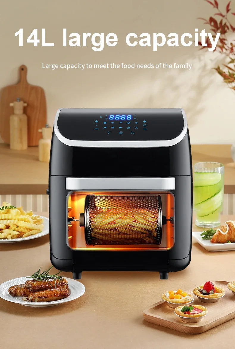 Airo Factory Can Customize Large Capacity air Fryer Touch air Fryer No Oil Smoke Fries Electromechanical Oven
