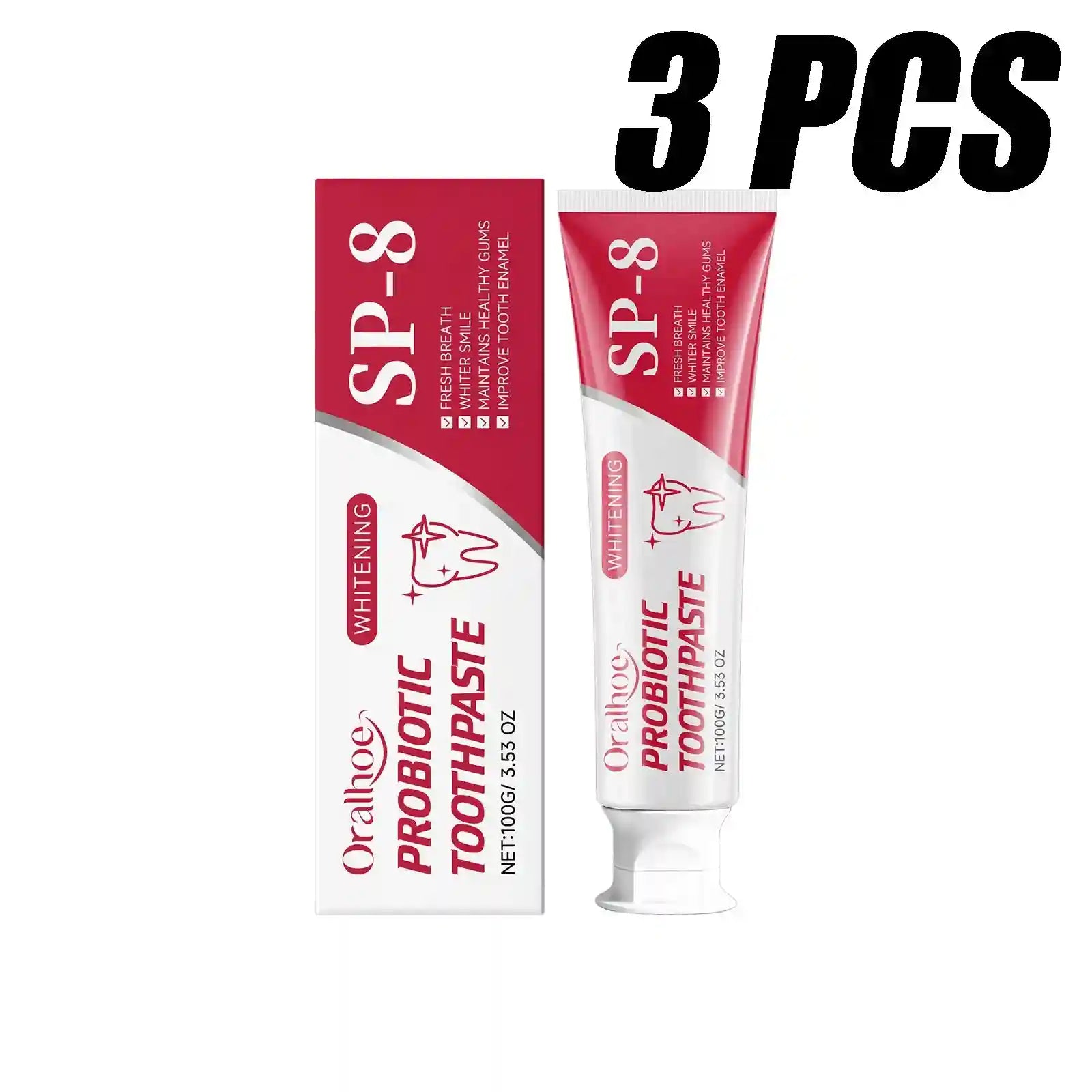 Tidesmit SP-8 Hydroxyapatite teeth whitening toothpaste for deep stain removal and cavity prevention