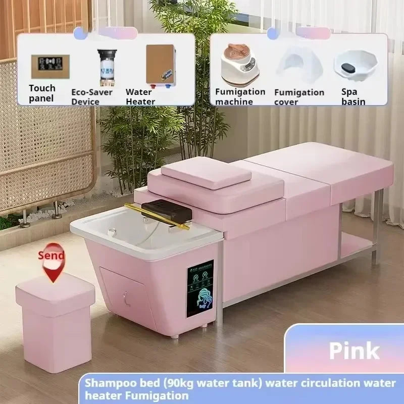 Thai Massage Table with Integrated Shampoo Basin and Water System Massage Chairs Set-6 Plus Tidesmit