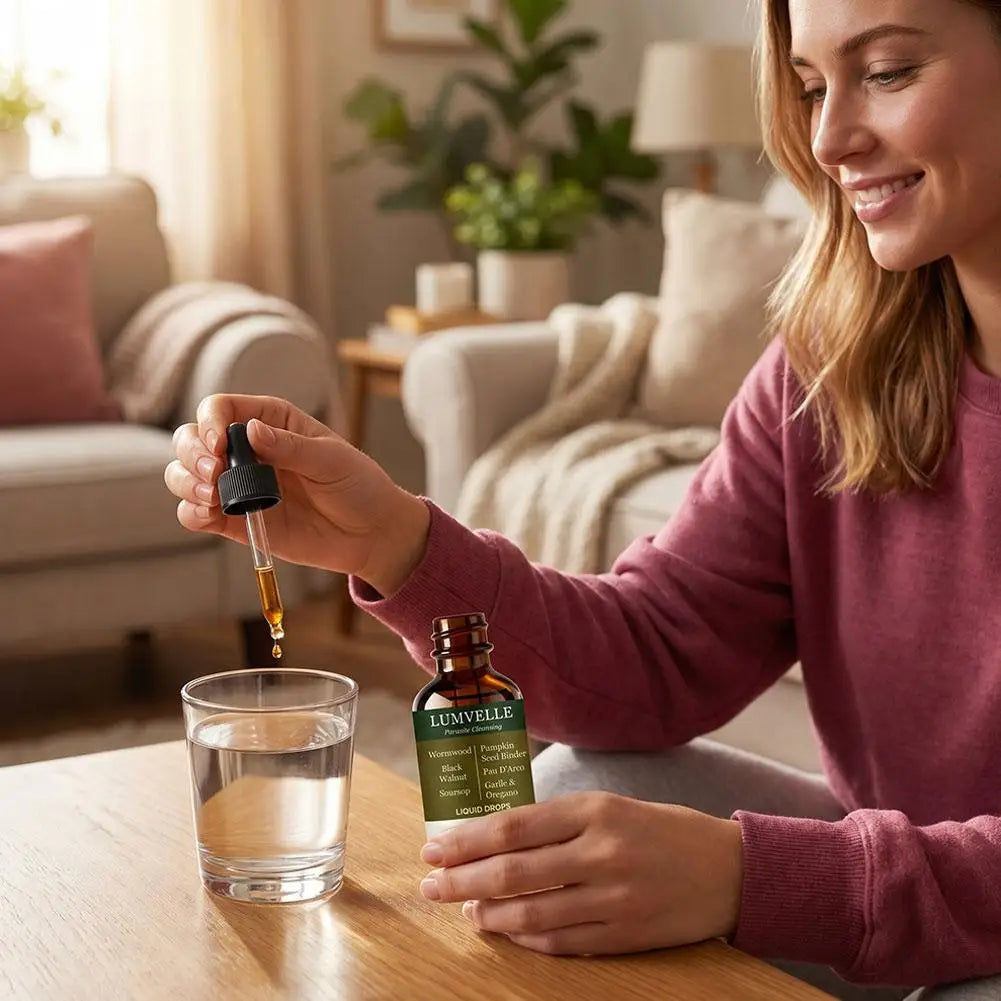 Lumvelle Wild Harvested Wormwood Liquid Drops with 7 Plant Ingredients Gut Cleaning Support & Digestive Balance Daily Wellness