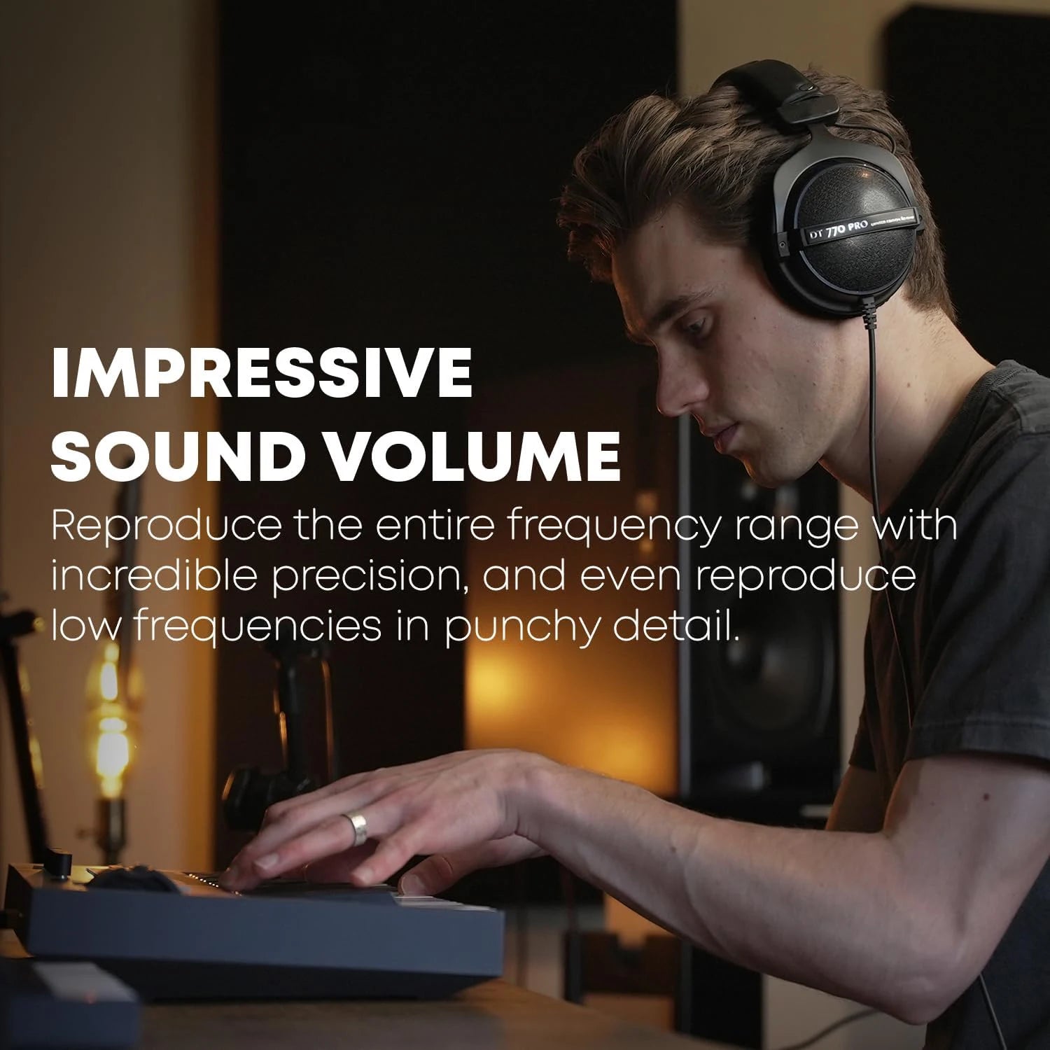 Studio Monitor Headphones 250 Ohm - Precision Wired Over-Ear Audio Tidesmit