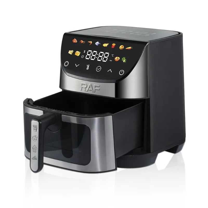 EU Plug New Digital Air Fryer Model 8 Liters Oil Free Professional Home Appliance Air Fryers Multifunctional Optional Airfryers