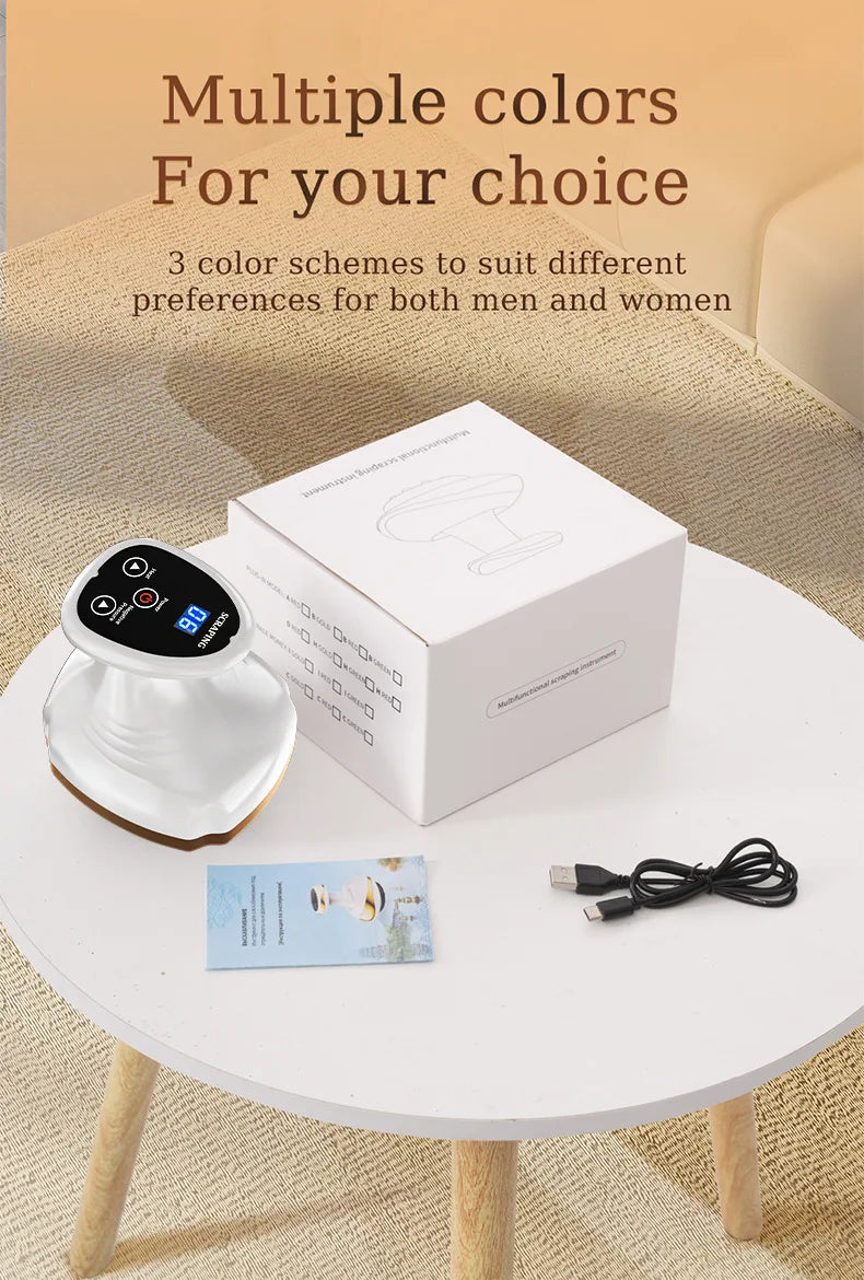 Electric Gua Sha Massager: Heated Cupping Therapy Tool for Home Spa Relaxation Treatment Tidesmit