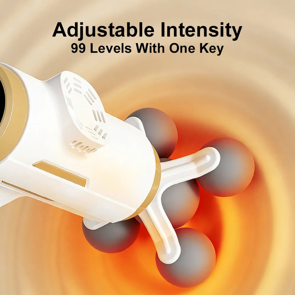 Electric Muscle Massage Gun - 99-Speed Deep Tissue Recovery - White Fascia Gun Tidesmit