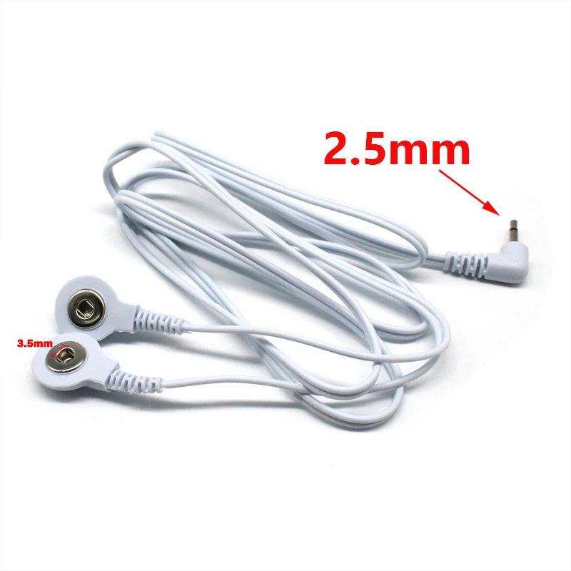 TENS Unit Lead Wire 2-Way or 4-Way Electrode Cable for Electric Massager Body Shaping Massage Equipment Tidesmit