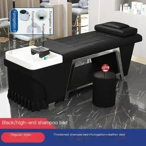 Head Spa Bed with Massage Function - Ergonomic Salon Equipment Massage Chairs Fumigation Tidesmit
