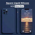 iPhone 15 Pro Silicone Case – Shock-Absorbing Slim Fit Cover Dark blue Tidesmit