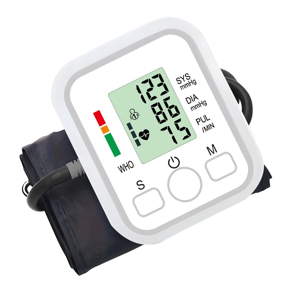 Portable Tonometer Digital Tensiometer Heart Rate Monitor Arm Blood Pressure Monitor BP Equipment Automatic Professional Medical