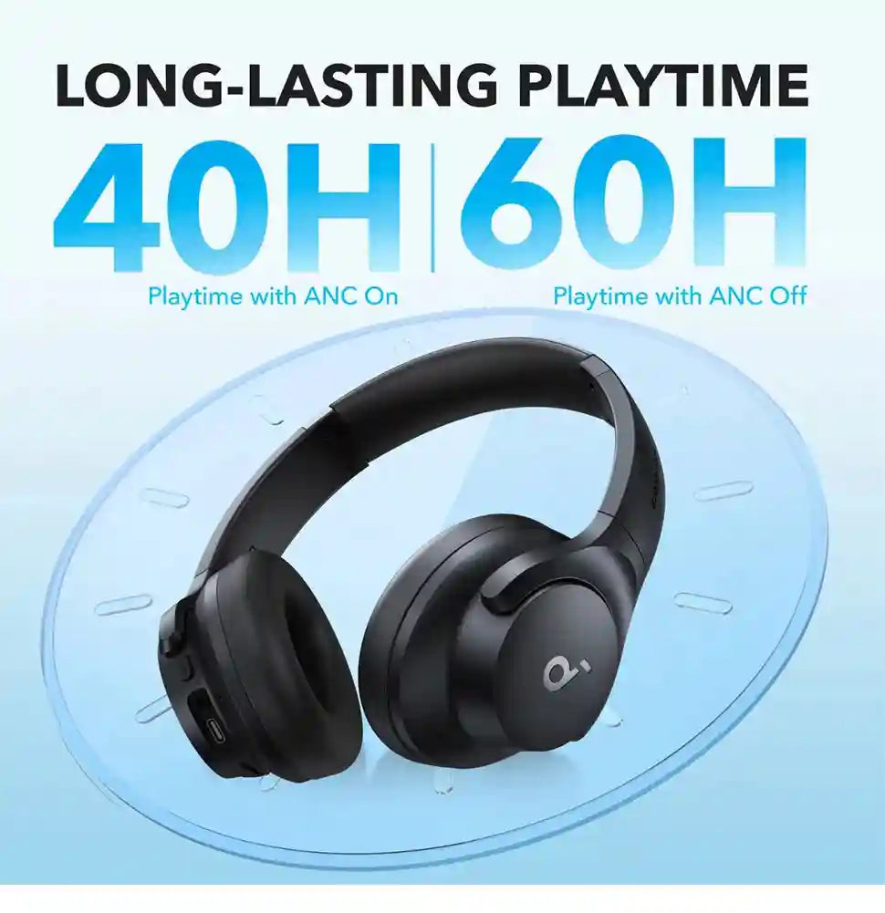 Wireless Active Noise Cancelling Headphones - Over-Ear Studio Monitor Tidesmit
