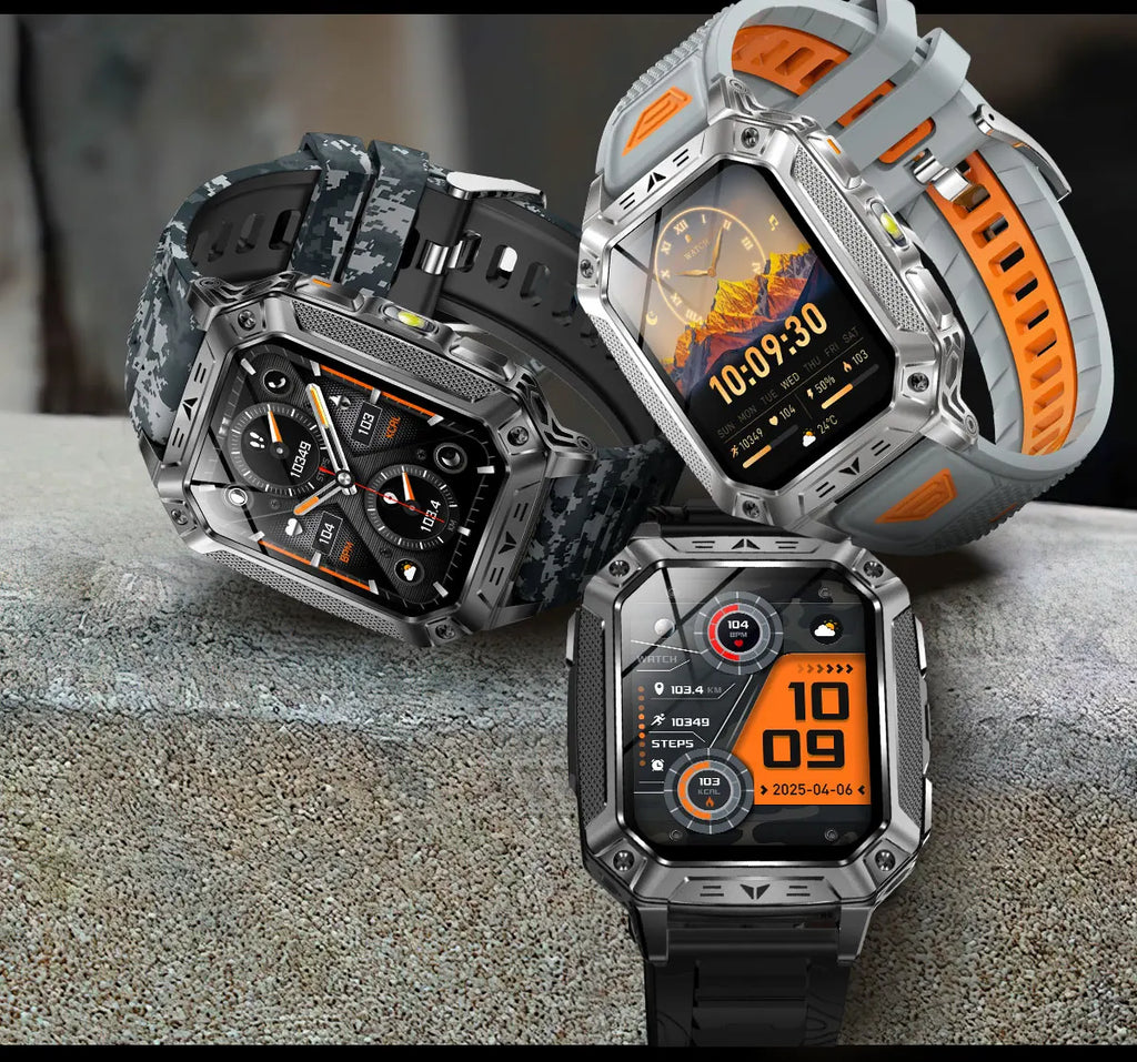 YLL-AK86 Outdoor Sport for Smart Watch Fitness Tracker Sleep Tracker IP67 AMOLED Screen Heart Rate Monitor Magnetic Charging