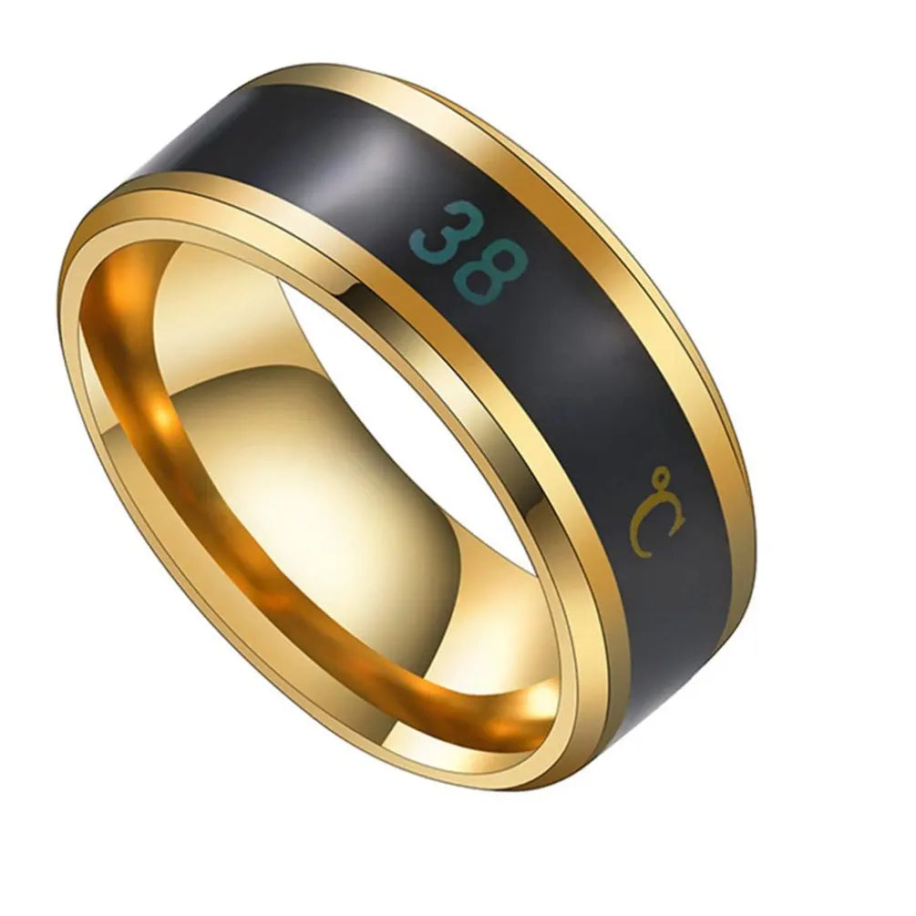 Temperature Sensitive Smart Health Ring - Stainless Steel Biometric Tracker Tidesmit
