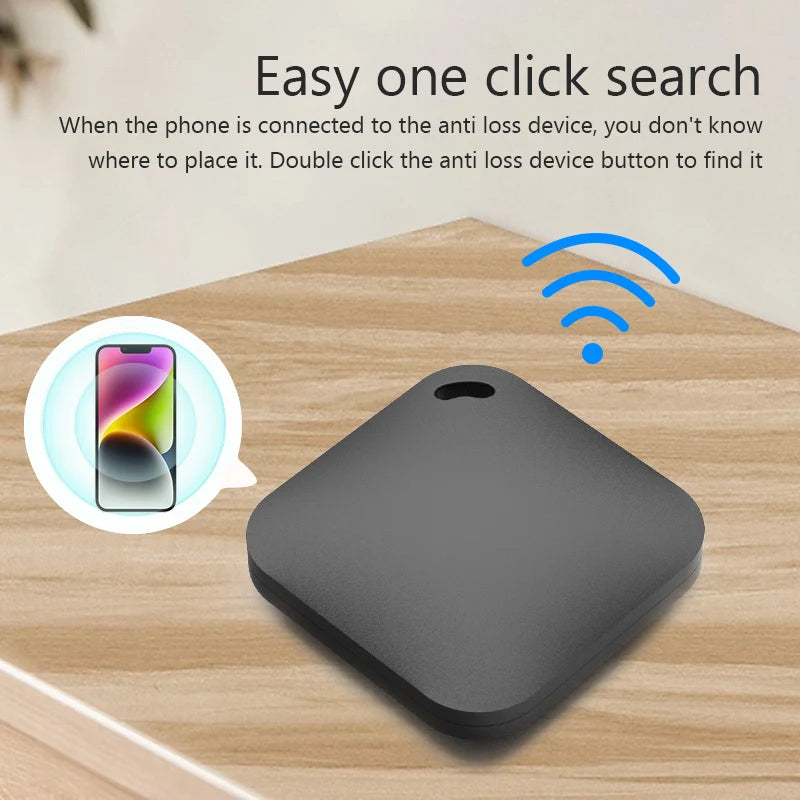 Bluetooth GPS Tracker for Apple Find My, Anti-Lost Tag - Black Tidesmit
