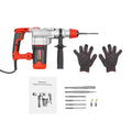 2200W Rotary Hammer Drill with 6 Drill Bits & Toolbox, 4 In 1 Electric Concrete Perforator, Multi-Function Electric Hammer Kit